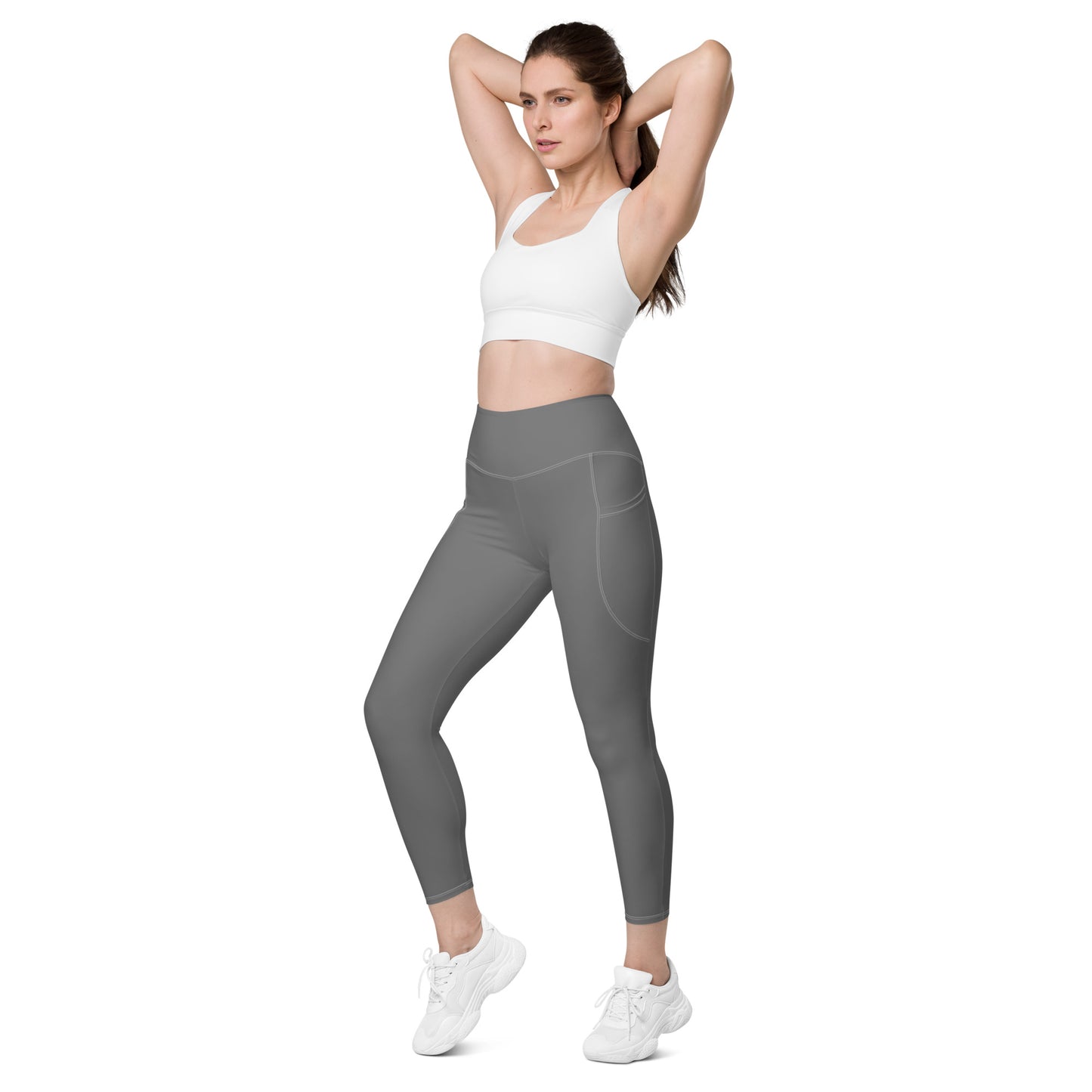 GymWidowz Leggings with pockets - Dark Grey