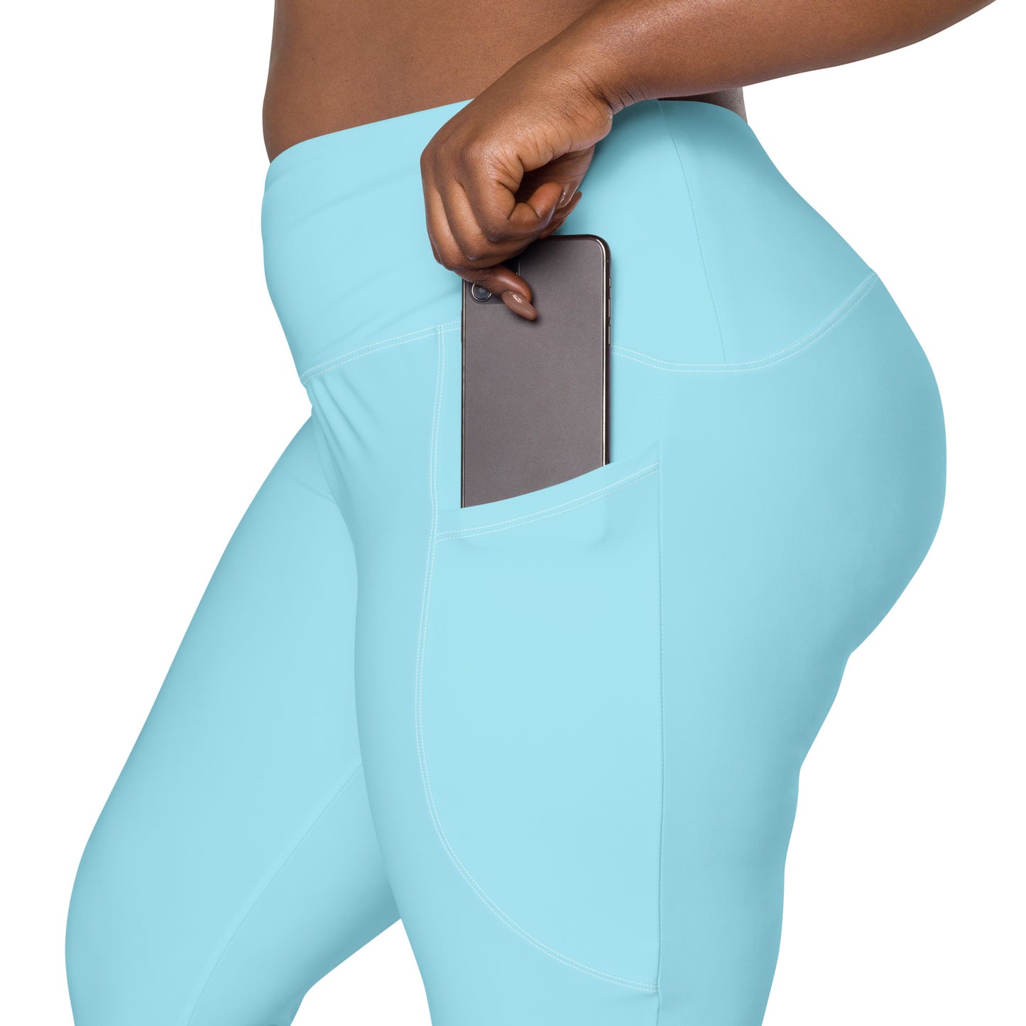 GymWidowz Leggings with pockets - Light Blue