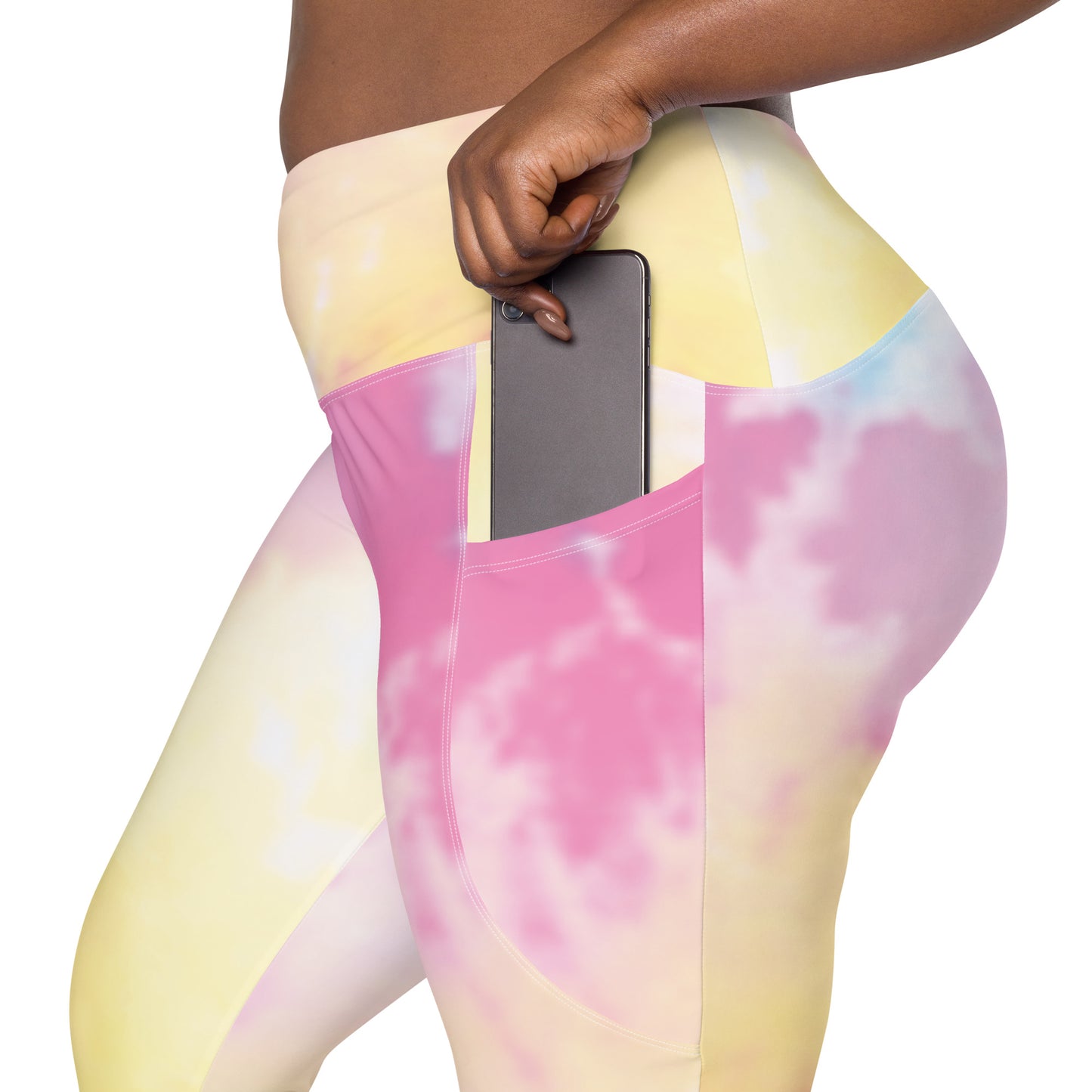 GymWidowz Leggings with pockets - Light Tie Dye