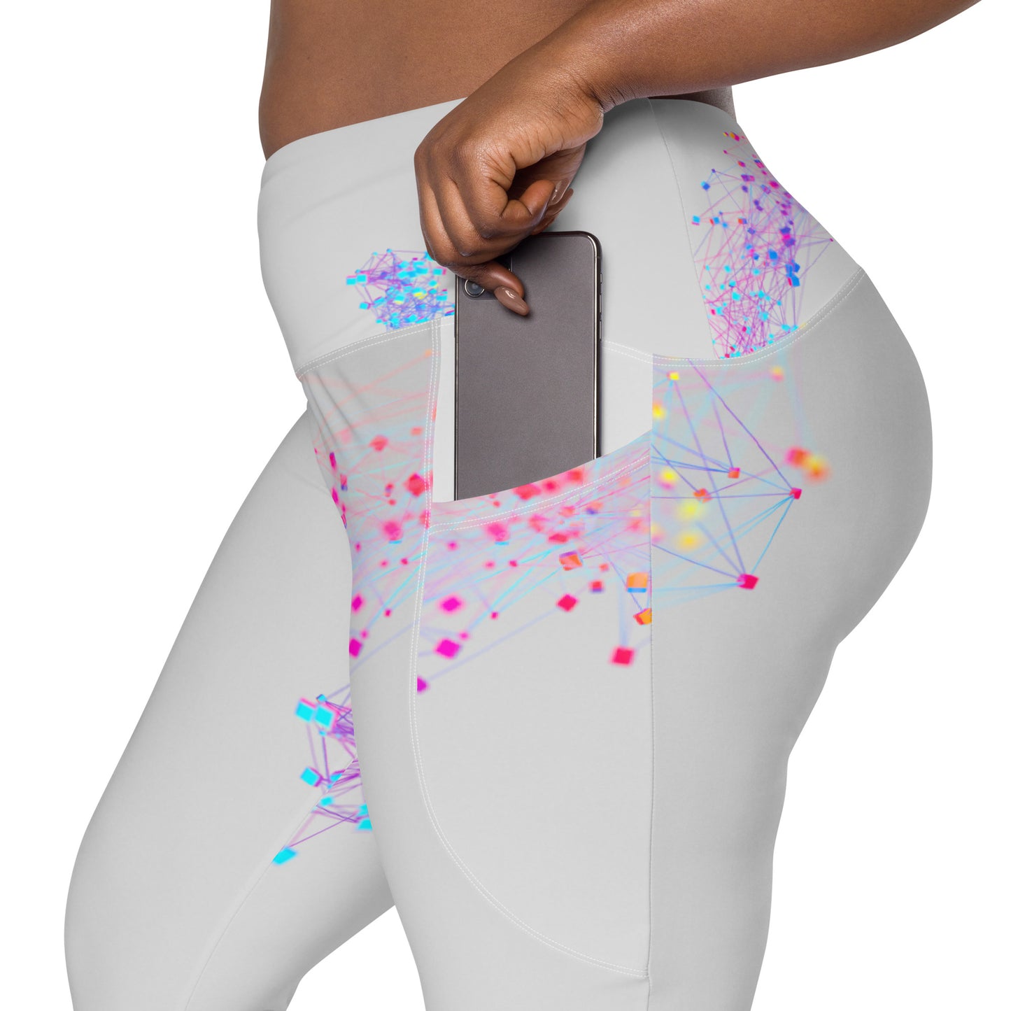 GymWidowz Leggings with pockets - Paint Swirl