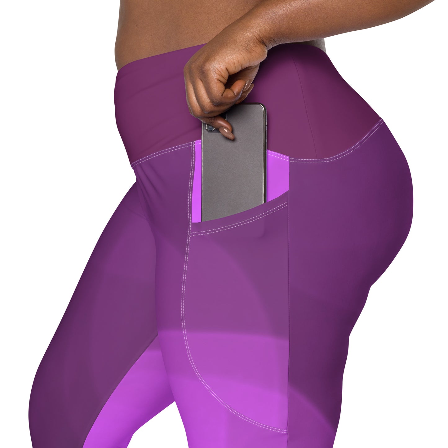 GymWidowz Leggings with pockets - Shades of Purple