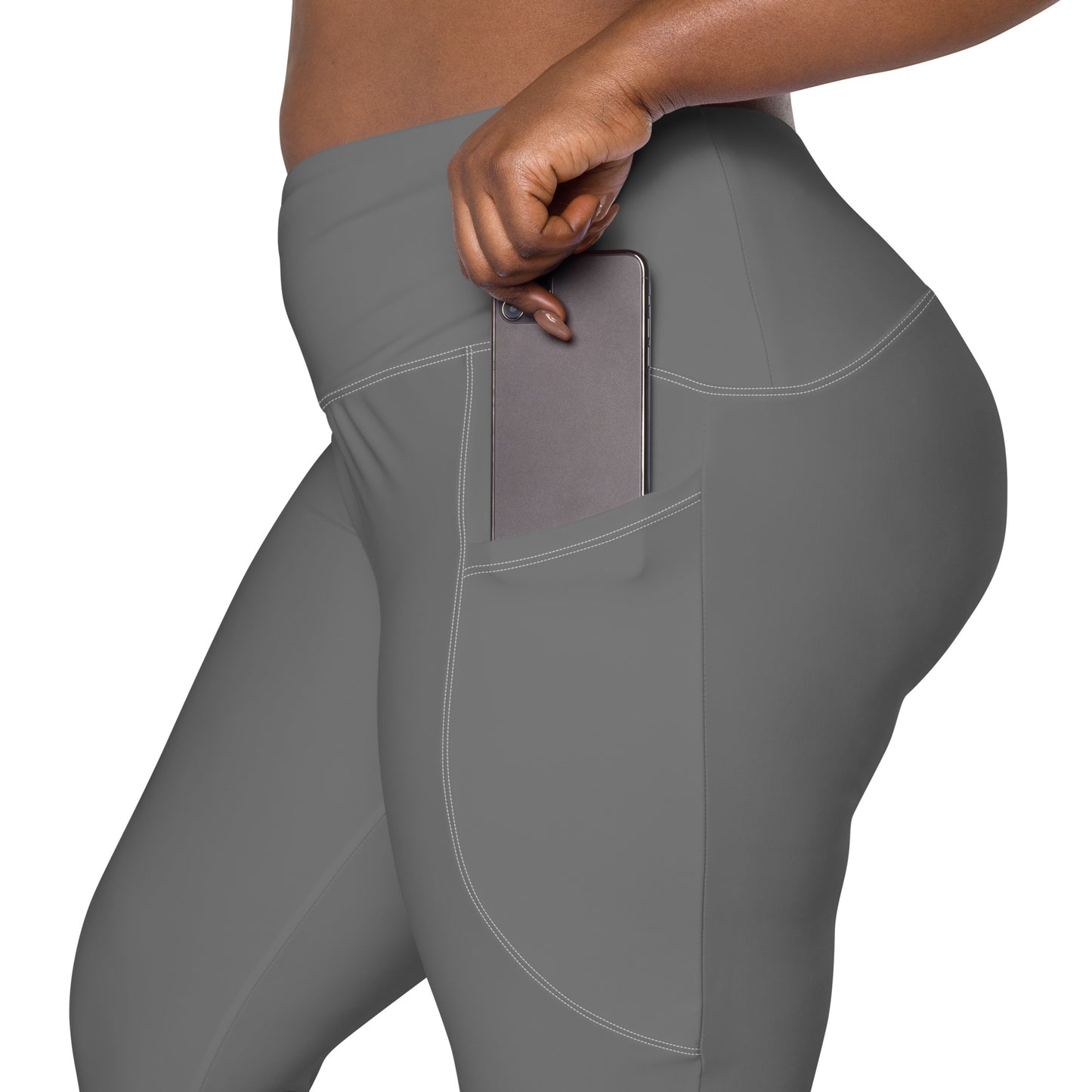 GymWidowz Leggings with pockets - Dark Grey