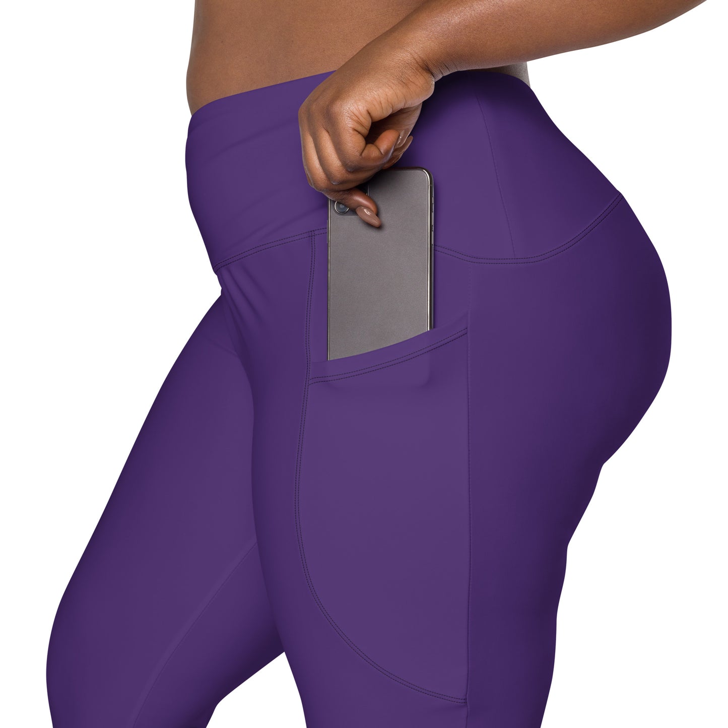 GymWidowz Leggings with pockets - Dark Purple