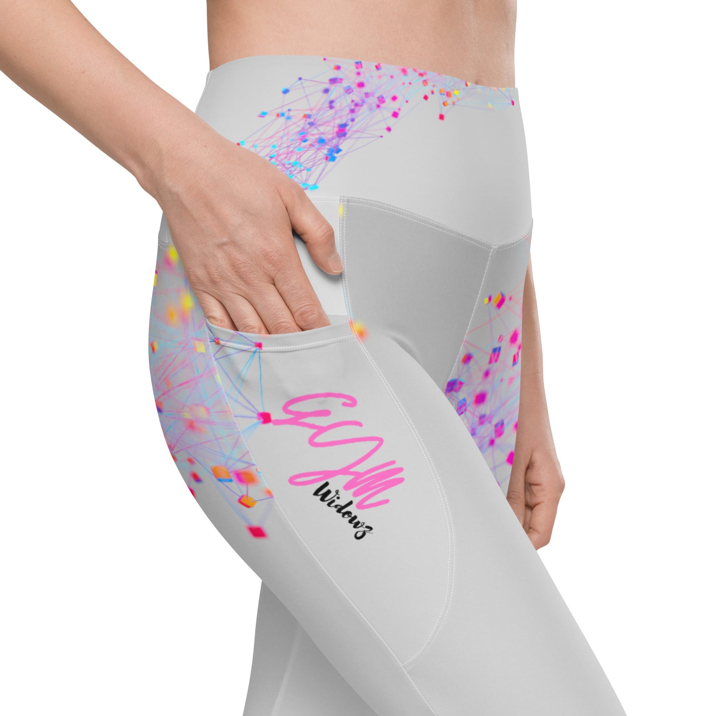 GymWidowz Leggings with pockets - Paint Swirl