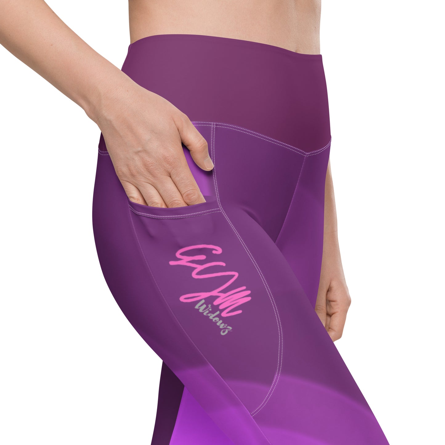 GymWidowz Leggings with pockets - Shades of Purple