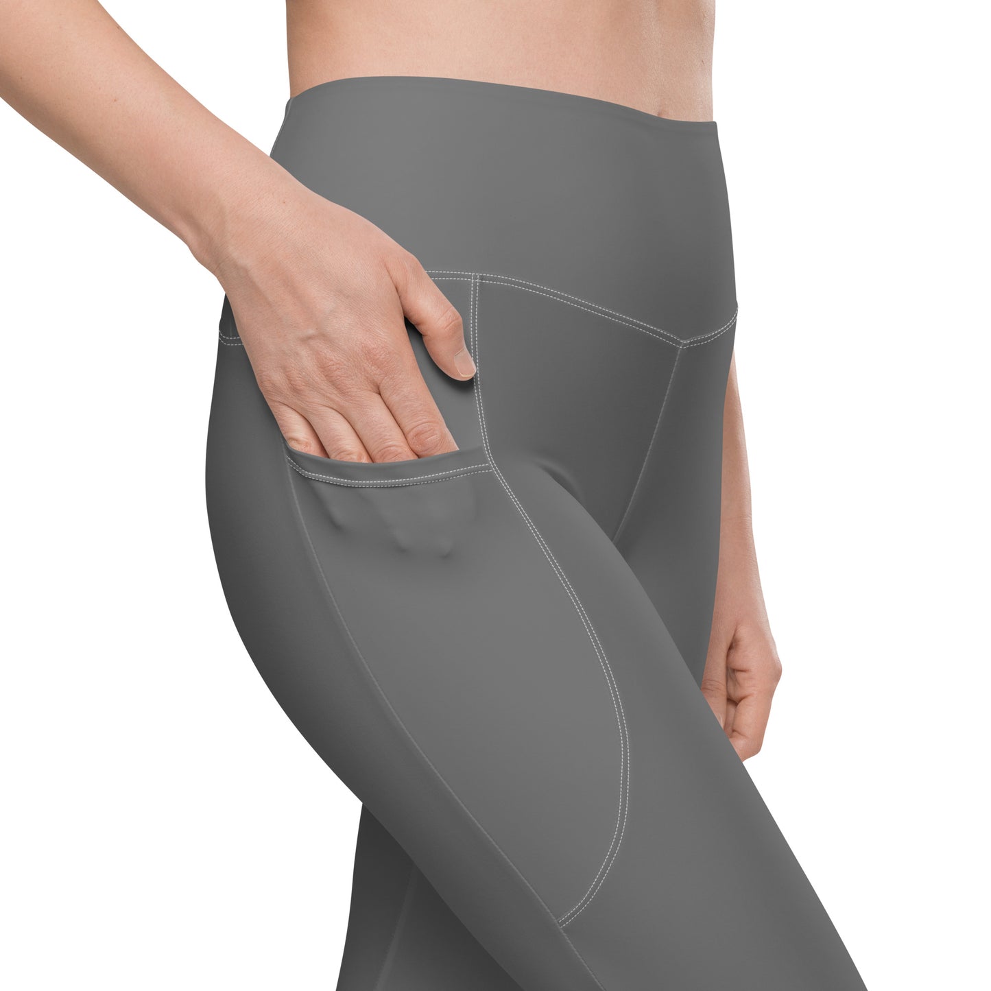 GymWidowz Leggings with pockets - Dark Grey