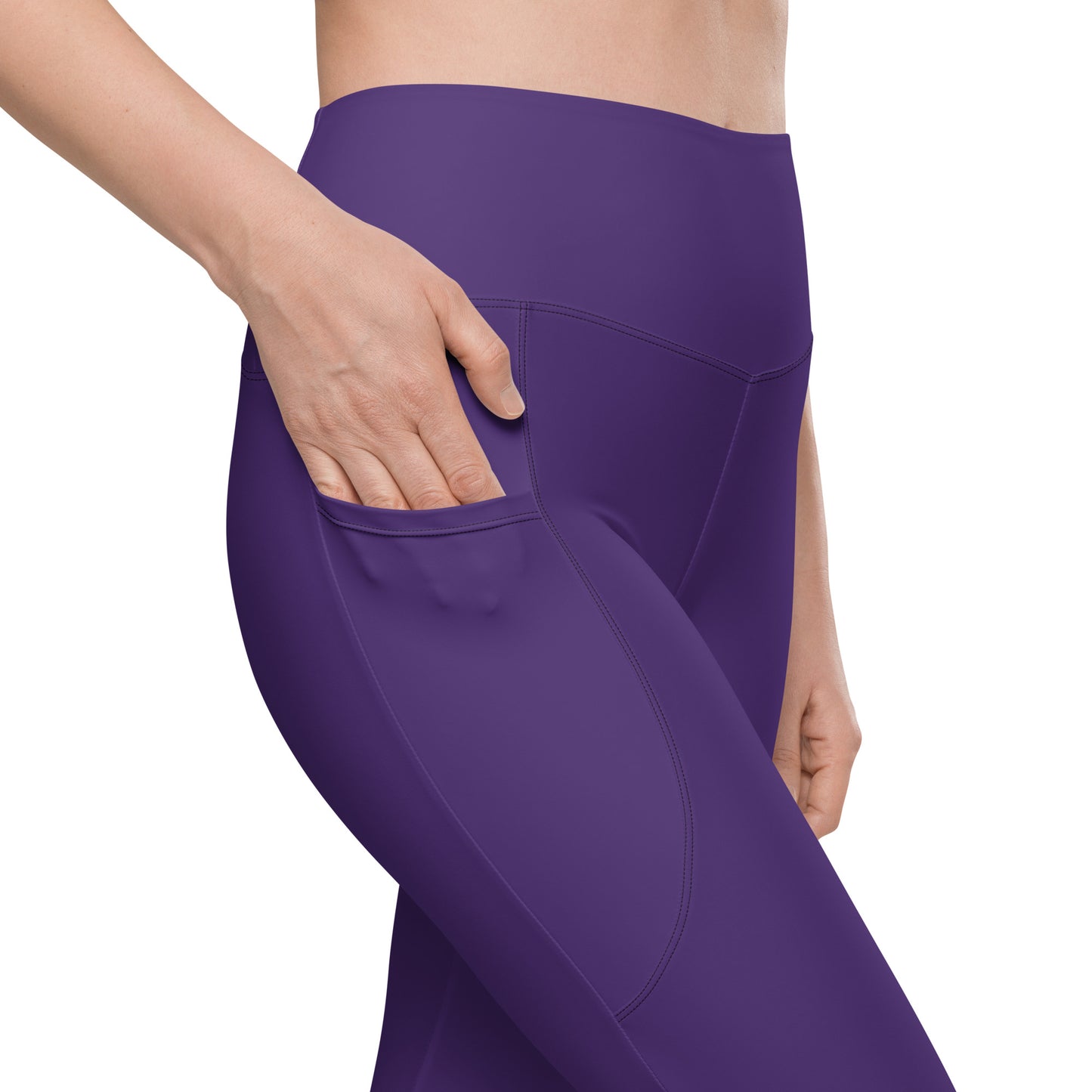 GymWidowz Leggings with pockets - Dark Purple