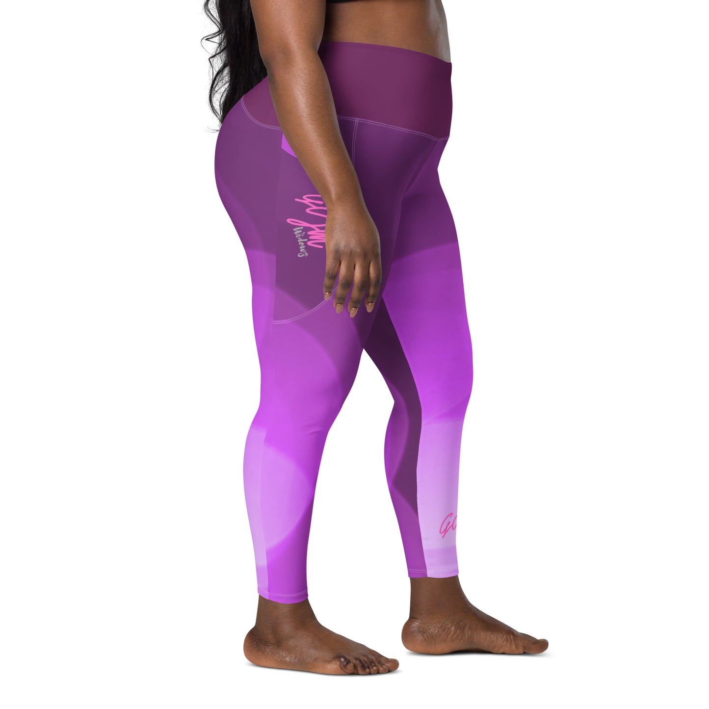 GymWidowz Leggings with pockets - Shades of Purple
