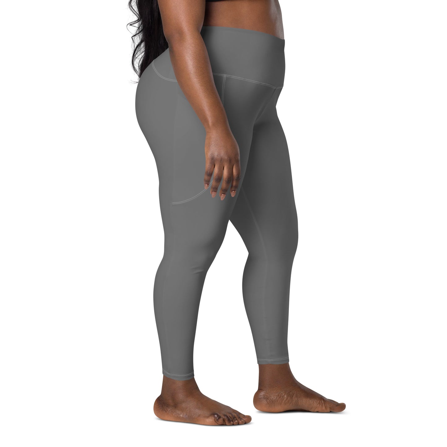 GymWidowz Leggings with pockets - Dark Grey