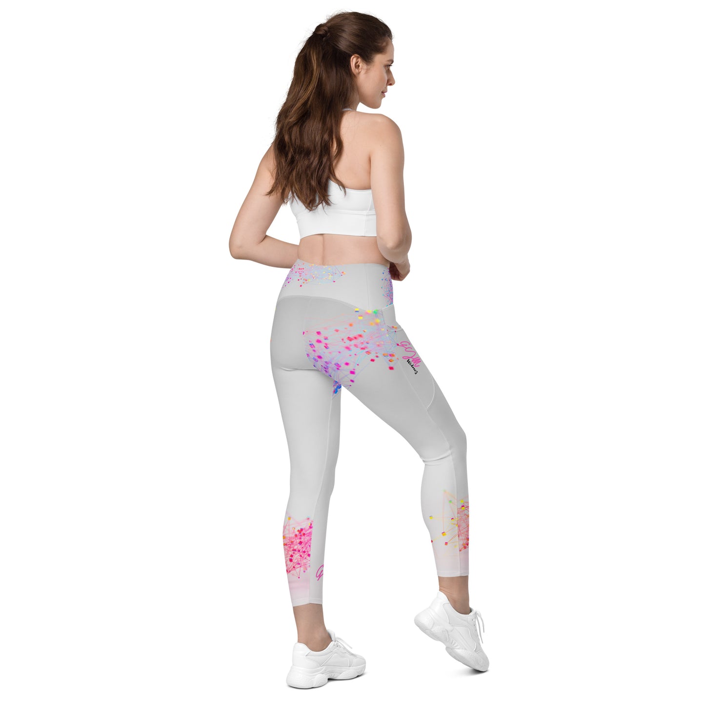 GymWidowz Leggings with pockets - Paint Swirl