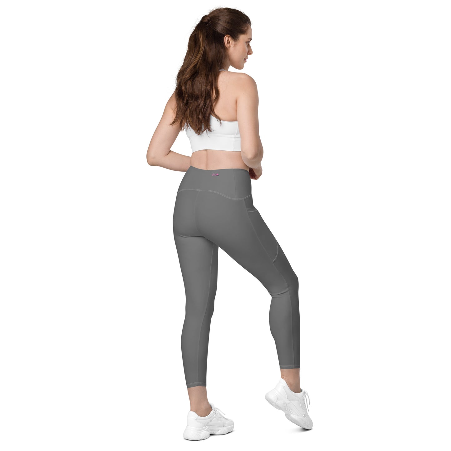 GymWidowz Leggings with pockets - Dark Grey