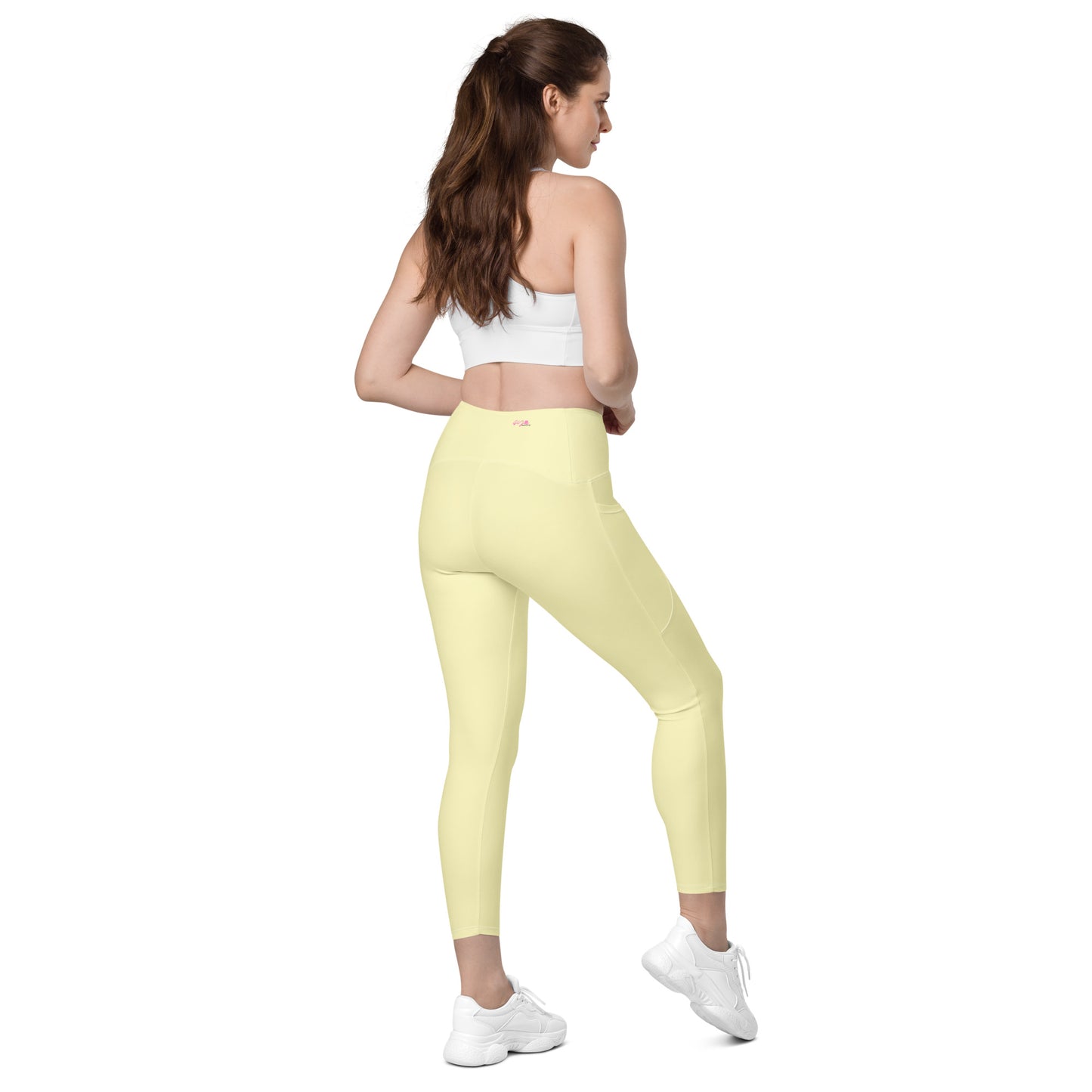 GymWidowz Leggings with pockets - Yellow