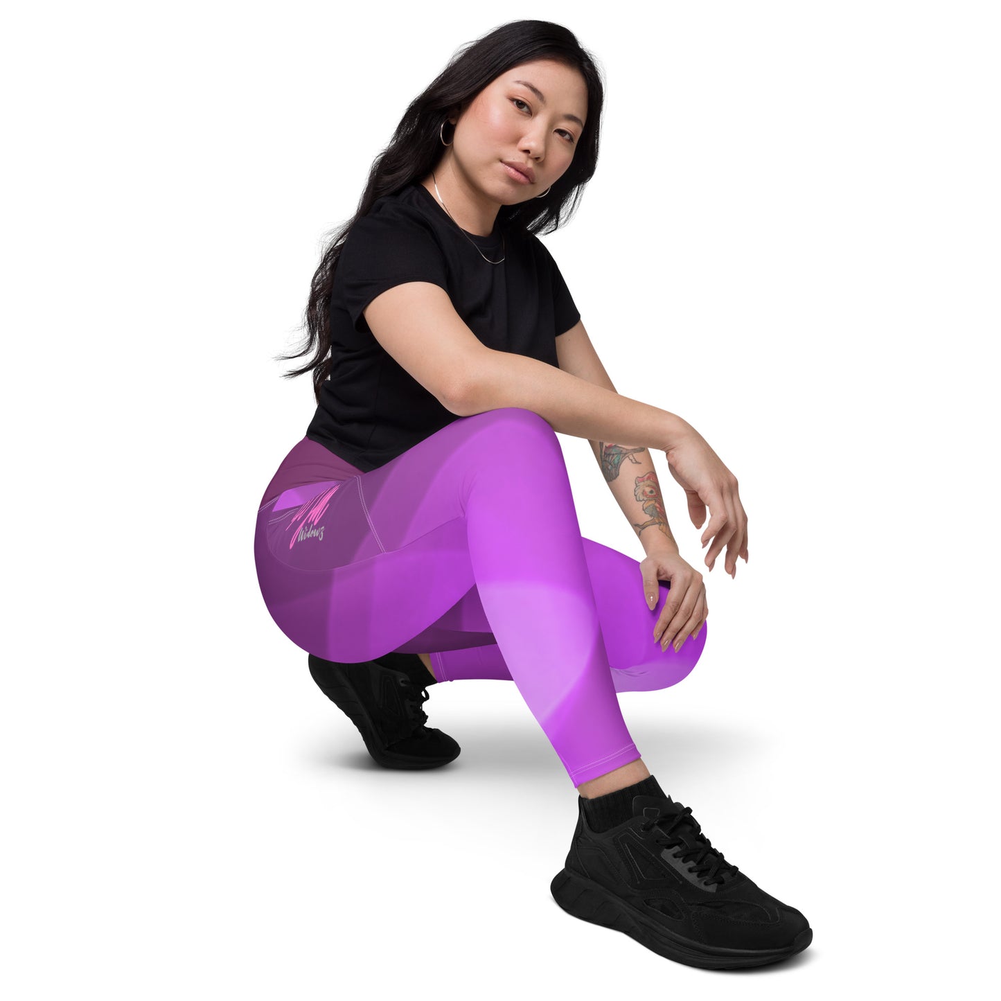 GymWidowz Leggings with pockets - Shades of Purple