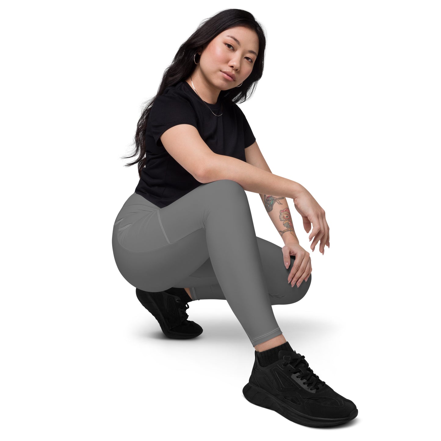 GymWidowz Leggings with pockets - Dark Grey