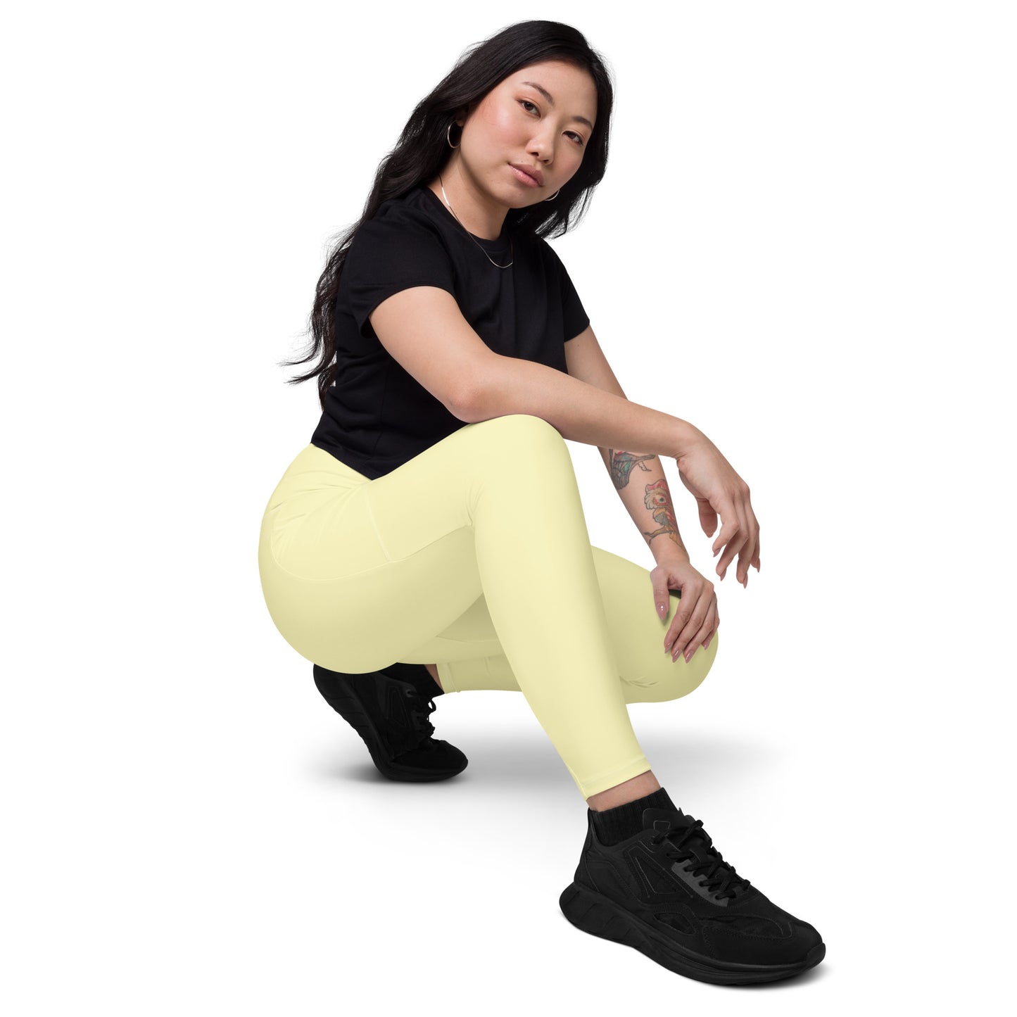 GymWidowz Leggings with pockets - Yellow