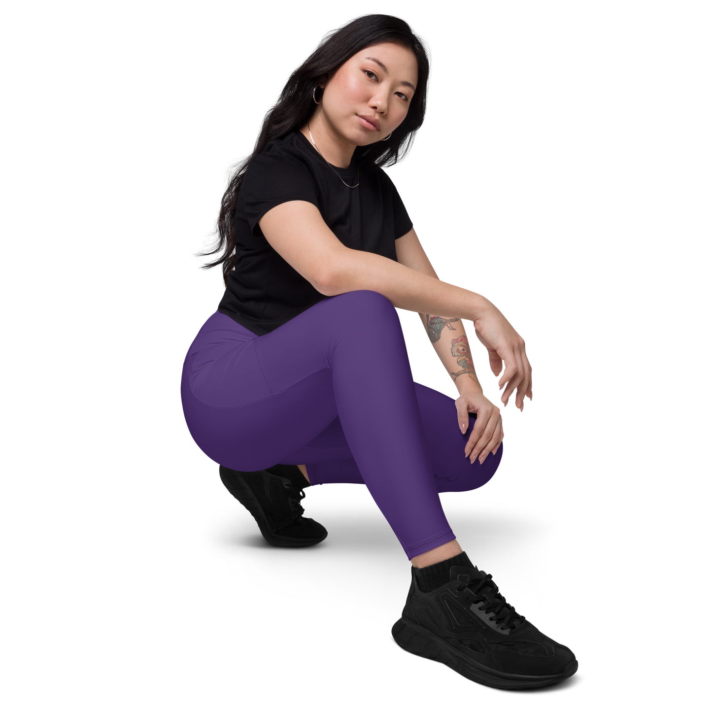 GymWidowz Leggings with pockets - Dark Purple