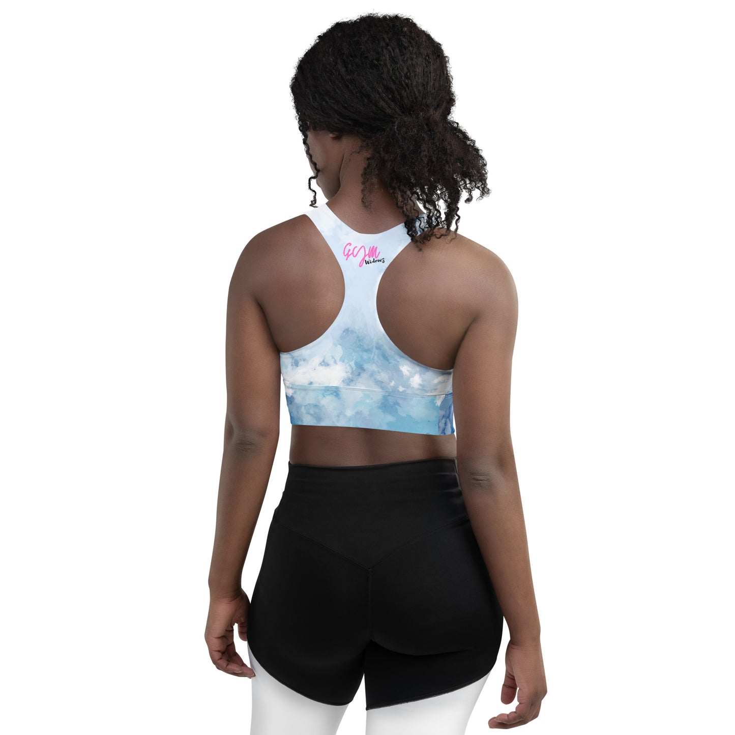 GymWidowz Longline sports bra - Watercolour