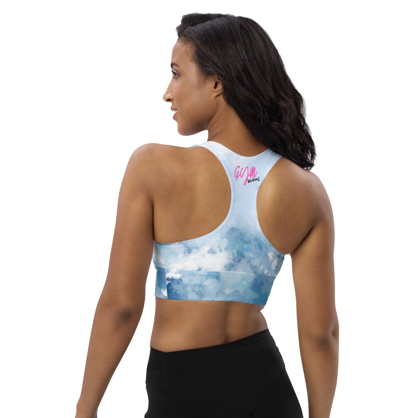 GymWidowz Longline sports bra - Watercolour