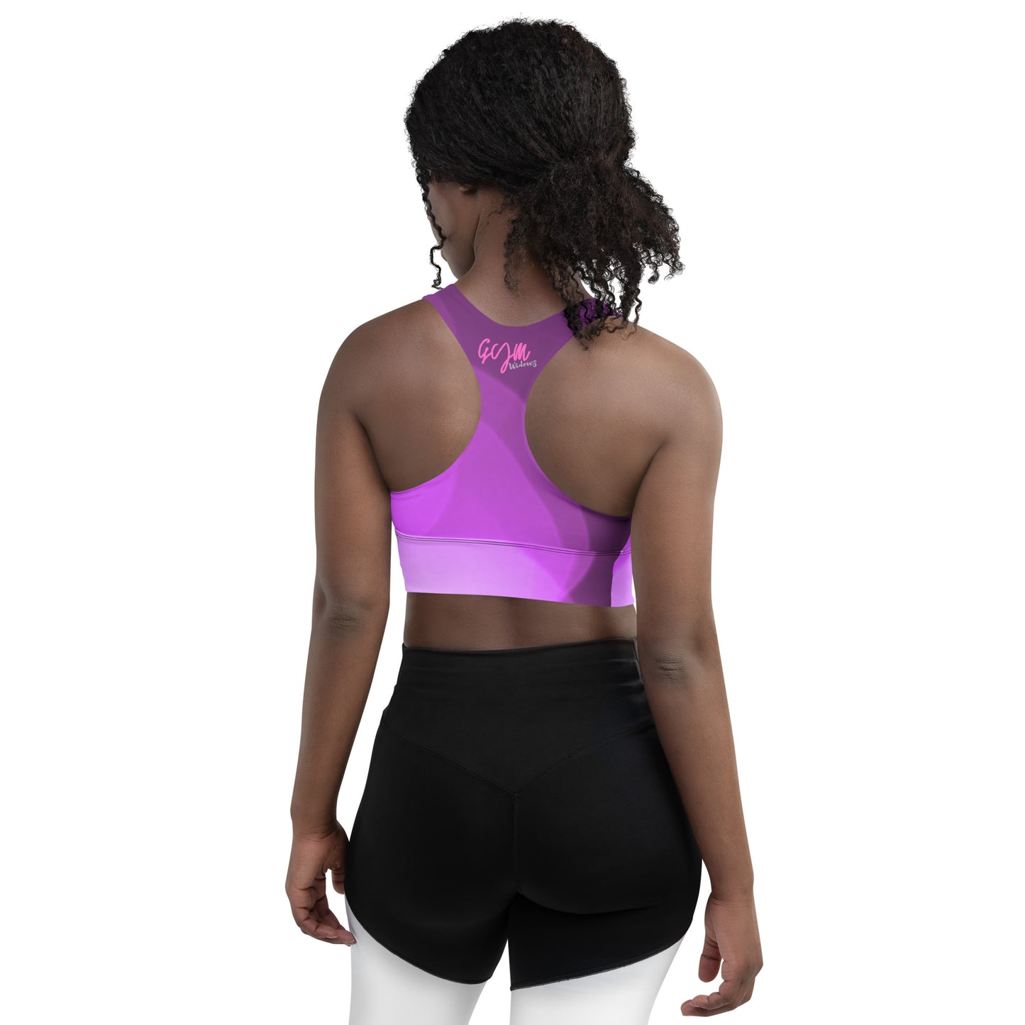 GymWidowz Longline sports bra - Shades of Purple