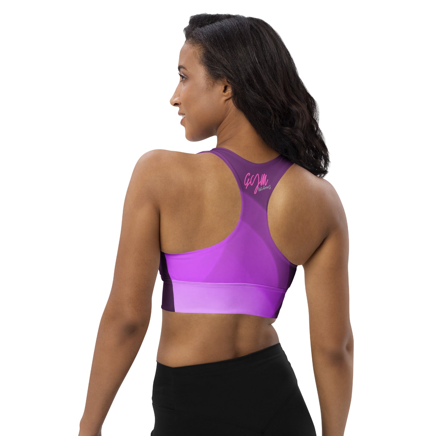 GymWidowz Longline sports bra - Shades of Purple