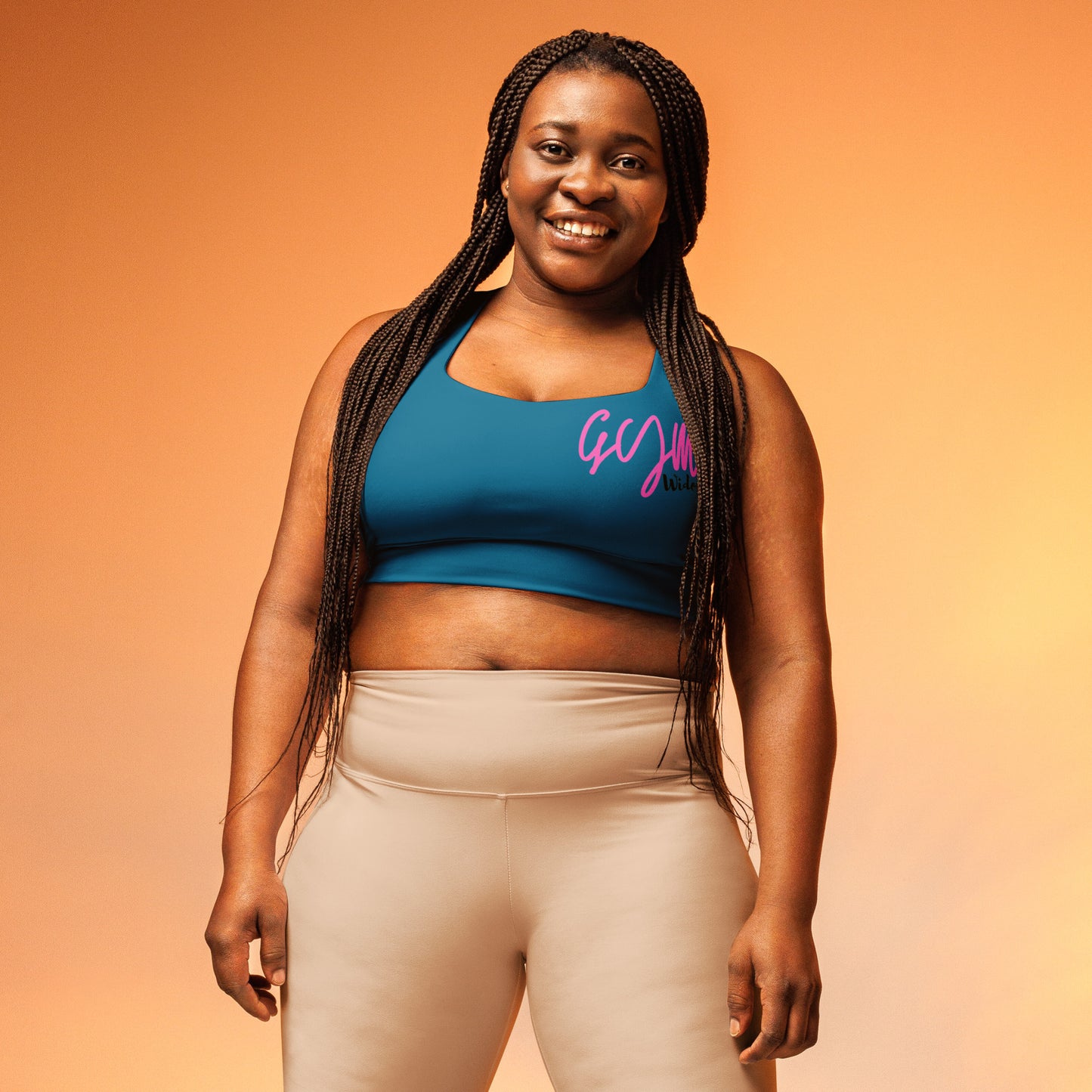 GymWidowz Longline sports bra - Cerulean Blue