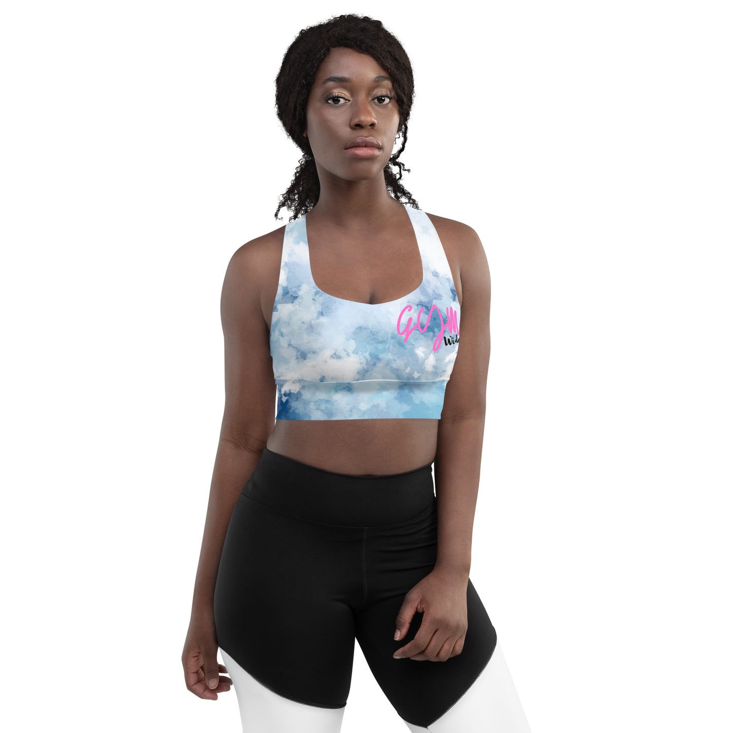 GymWidowz Longline sports bra - Watercolour
