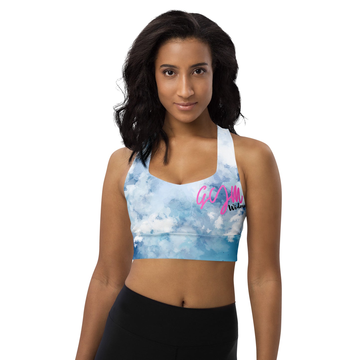 GymWidowz Longline sports bra - Watercolour
