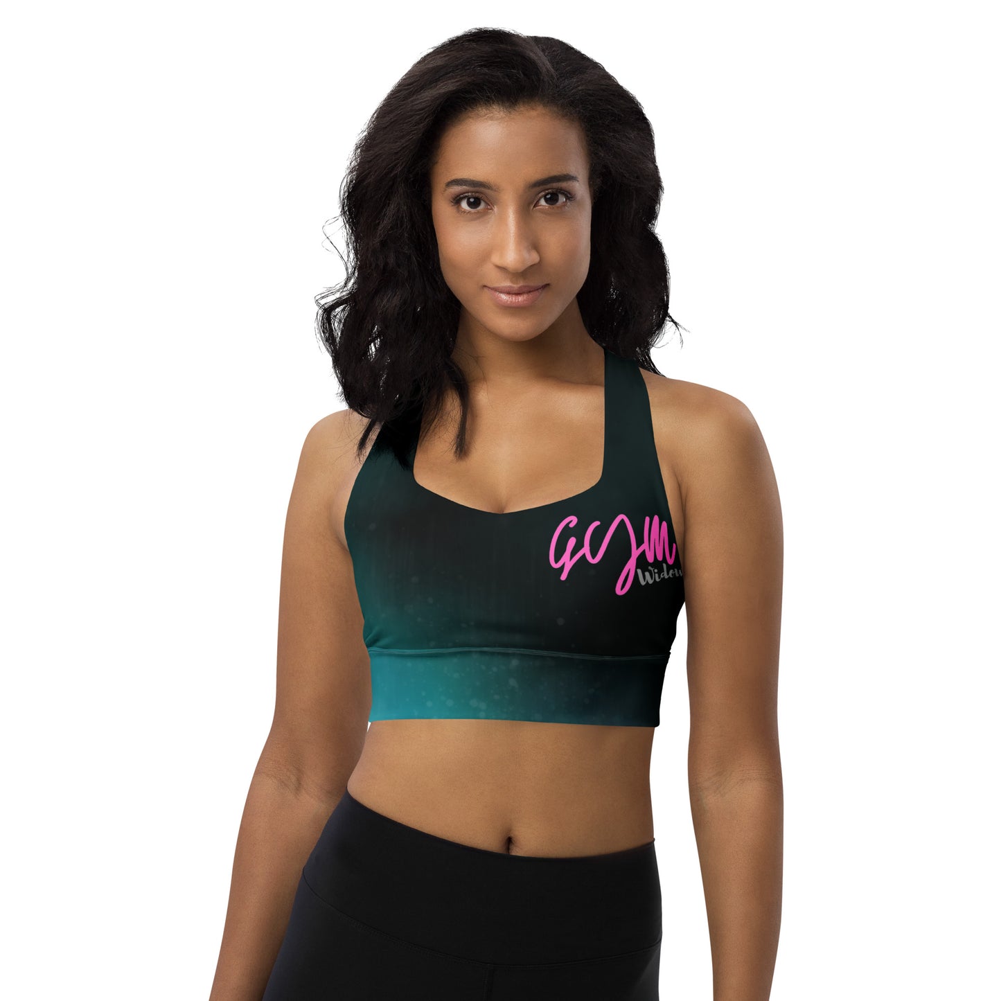 GymWidowz Longline sports bra - Deep Sea