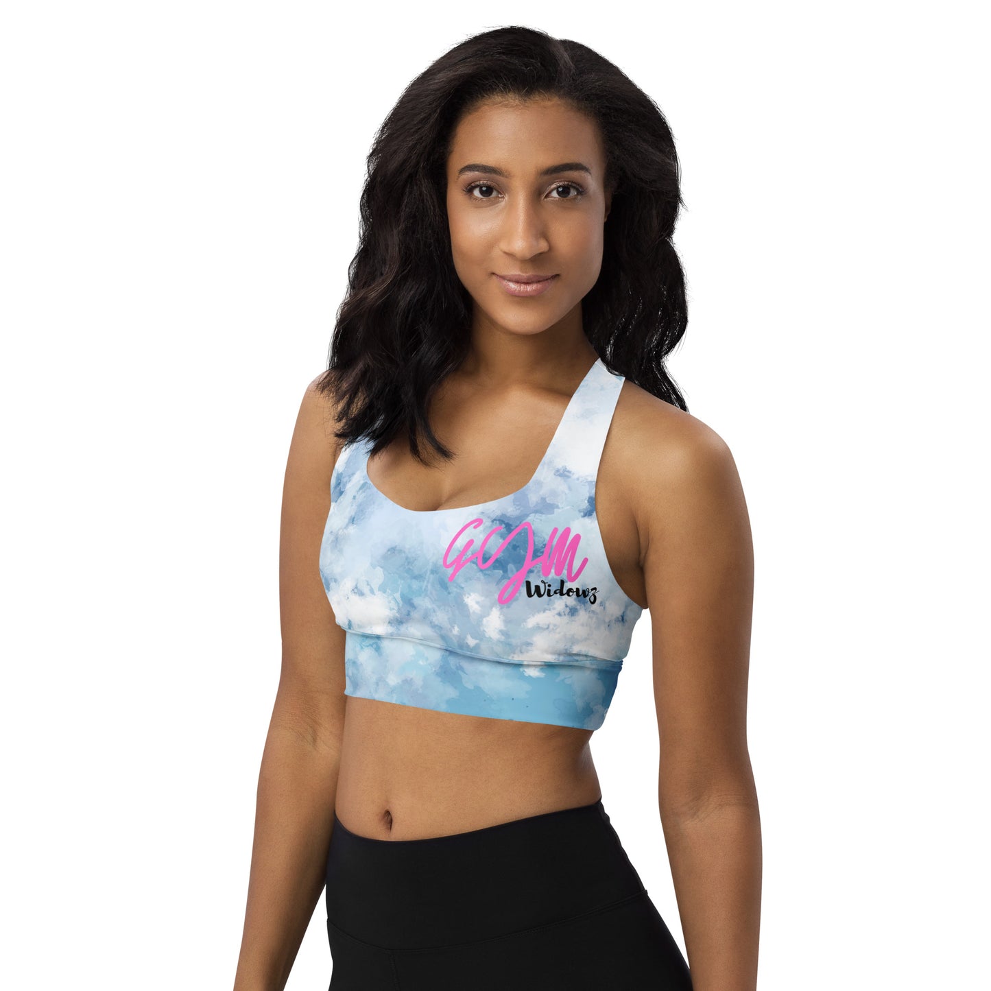 GymWidowz Longline sports bra - Watercolour