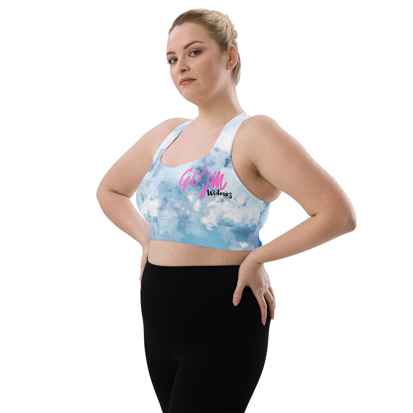 GymWidowz Longline sports bra - Watercolour