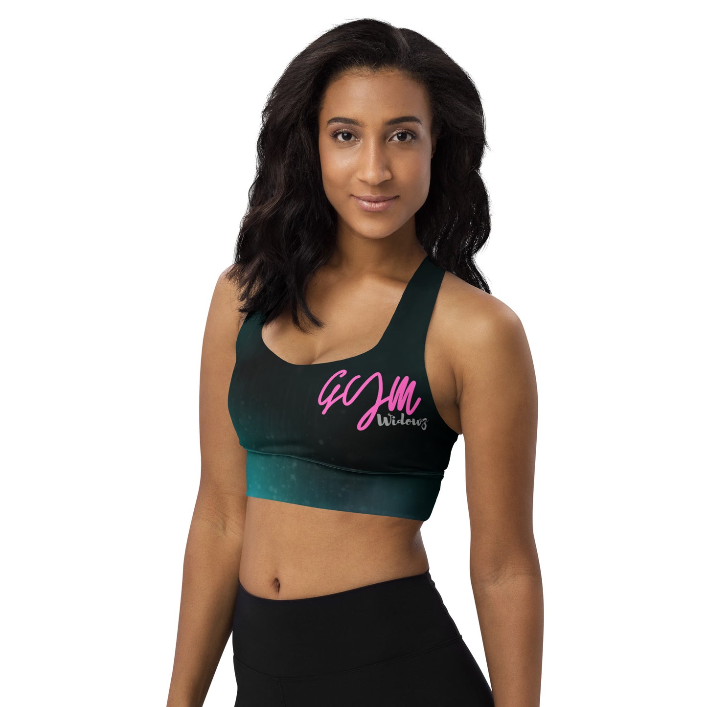 GymWidowz Longline sports bra - Deep Sea