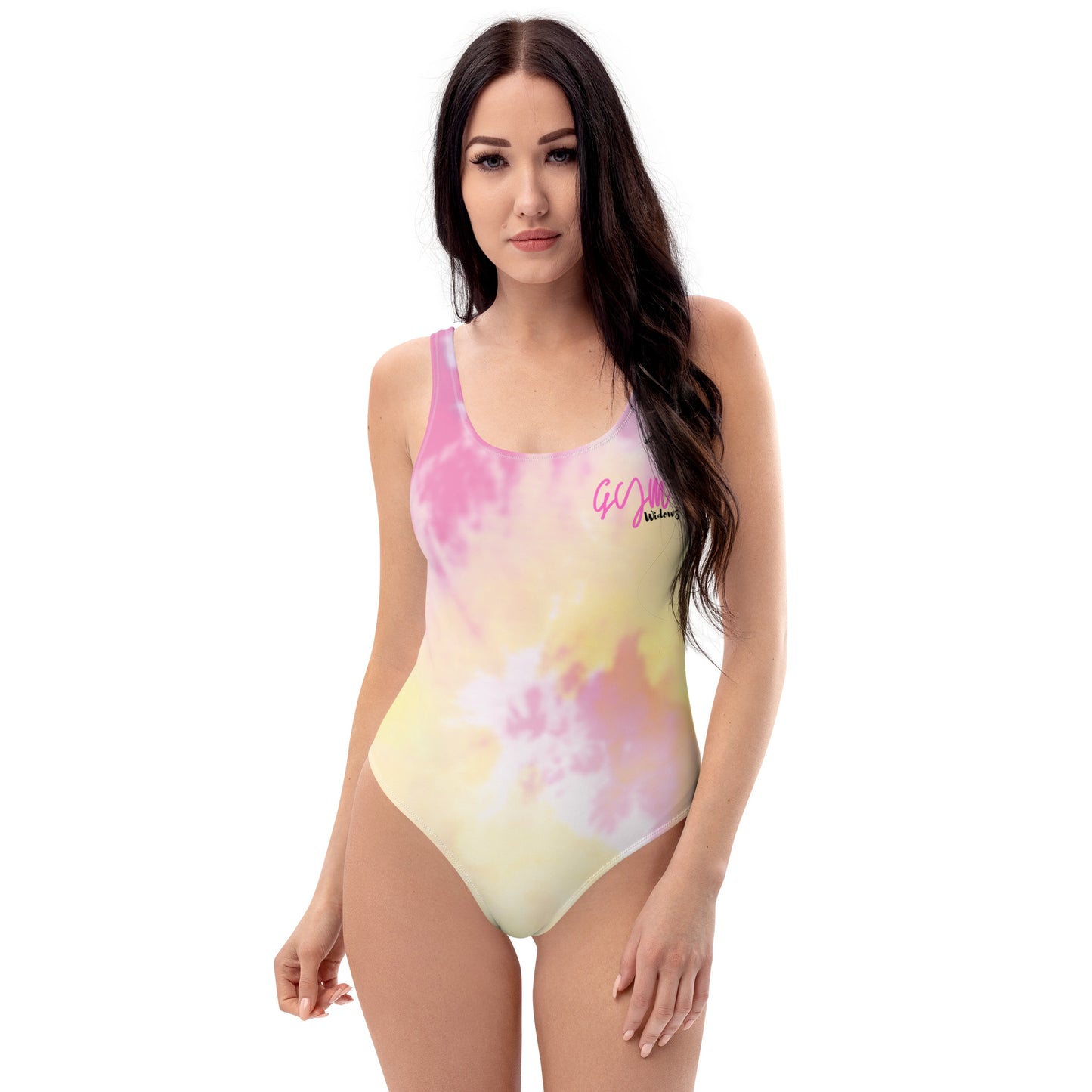 GymWidowz One-Piece Swimsuit - Light Tie Dye