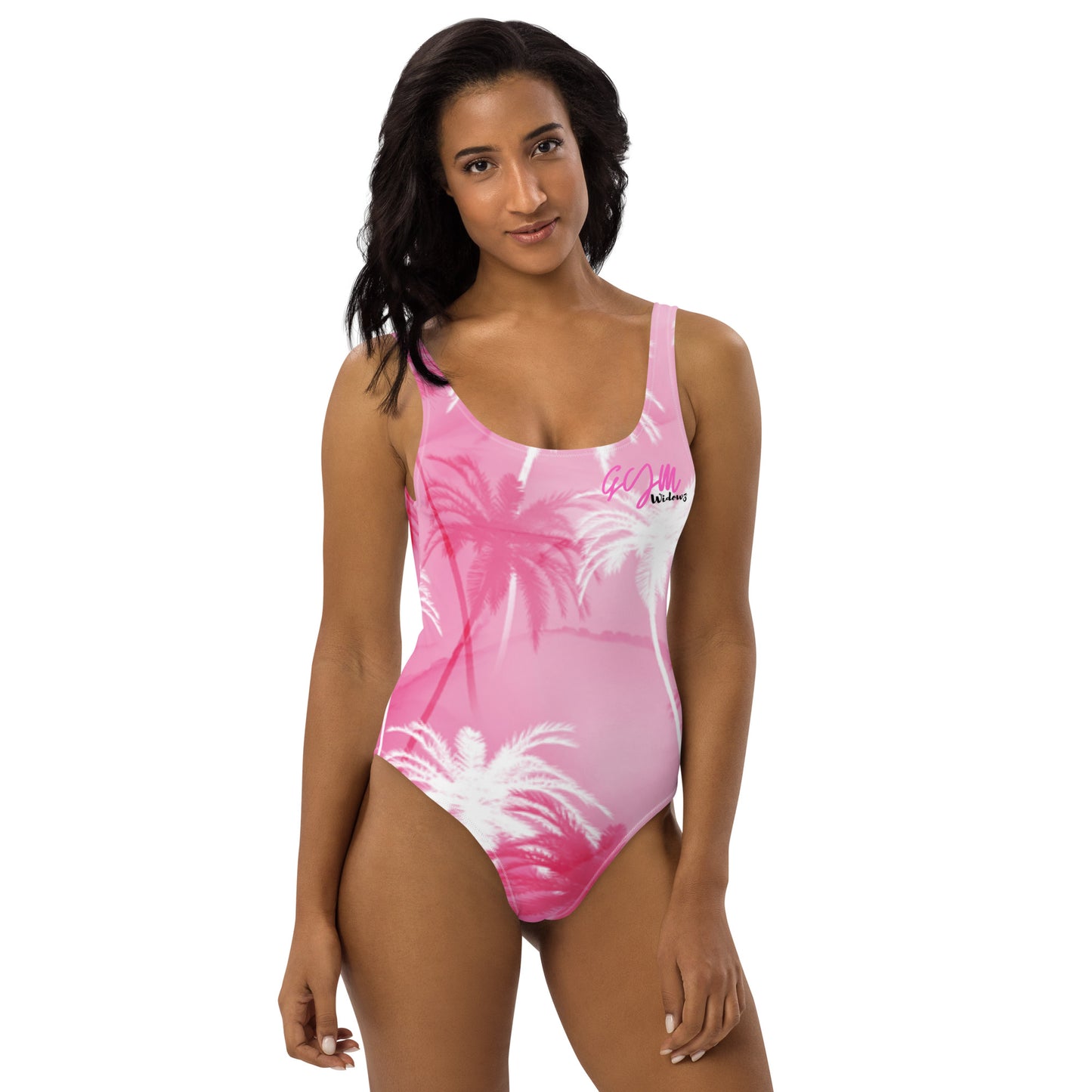 GymWidowz One-Piece Swimsuit - Palms
