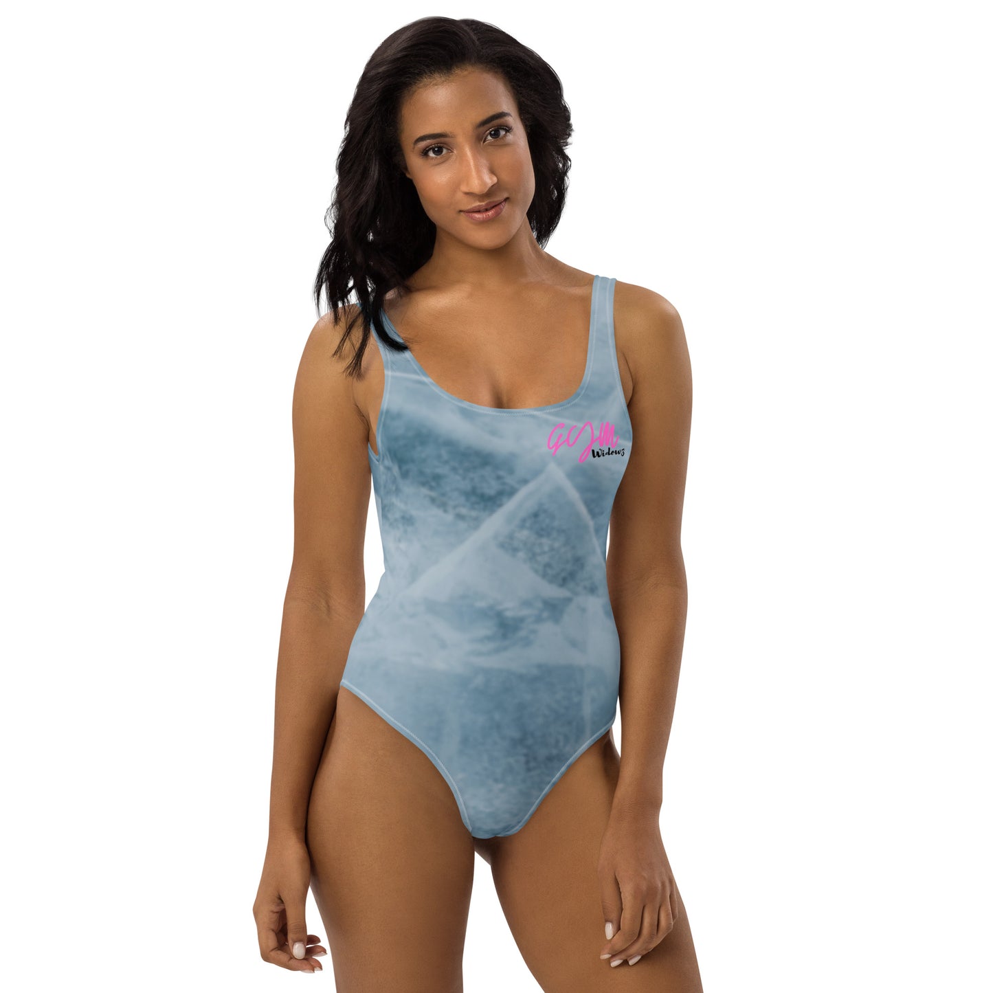 GymWidowz One-Piece Swimsuit - Cracked Ice