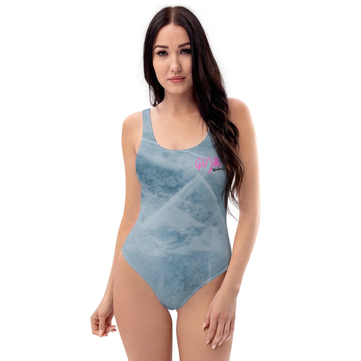 GymWidowz One-Piece Swimsuit - Cracked Ice