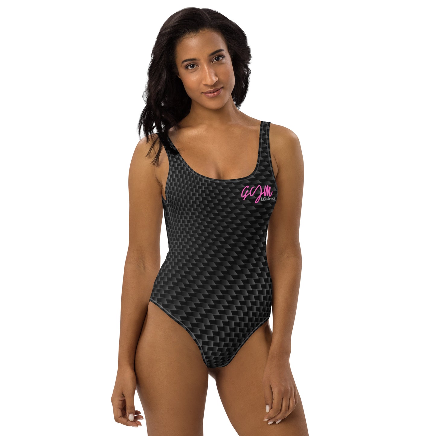 GymWidowz One-Piece Swimsuit - Carbon Fibre