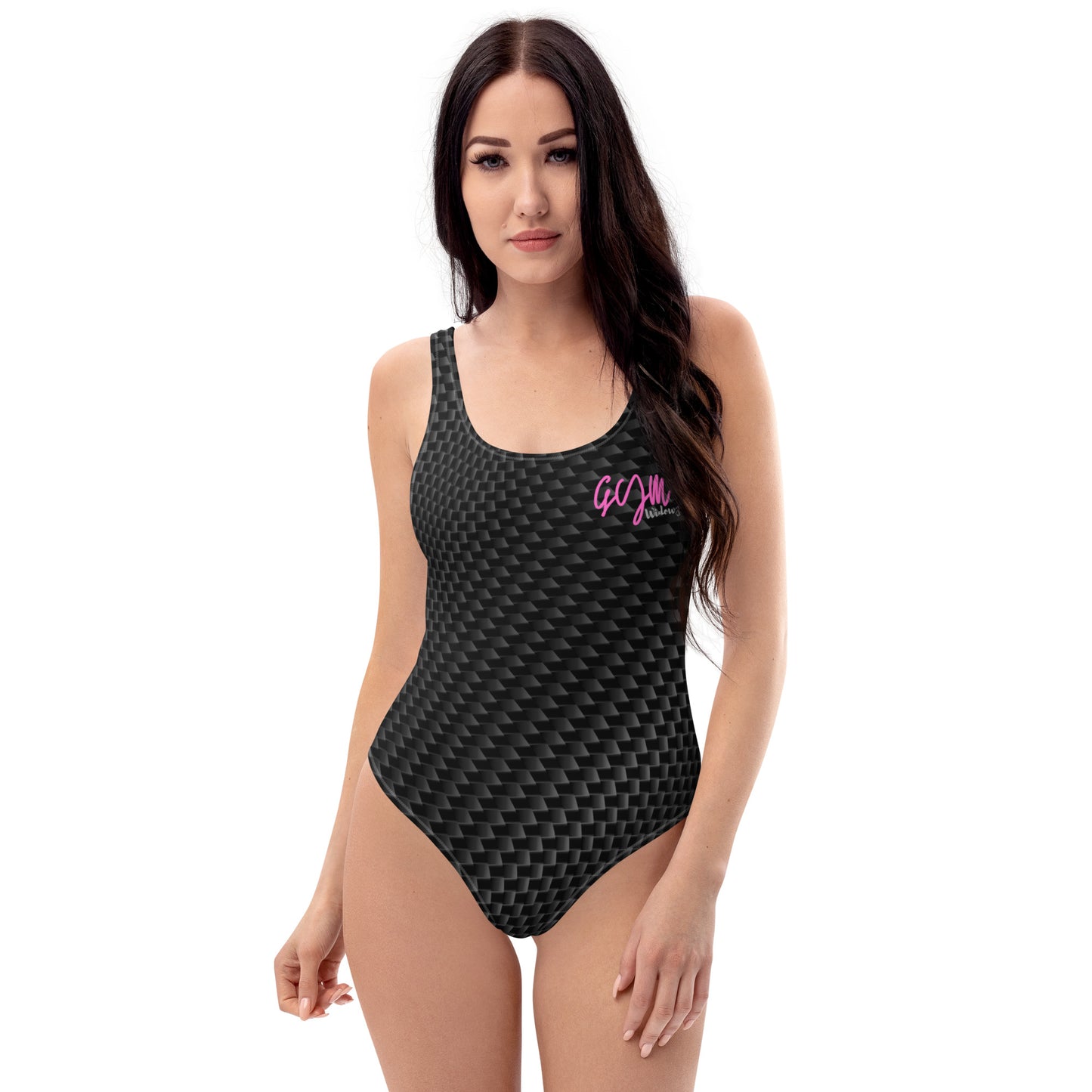 GymWidowz One-Piece Swimsuit - Carbon Fibre