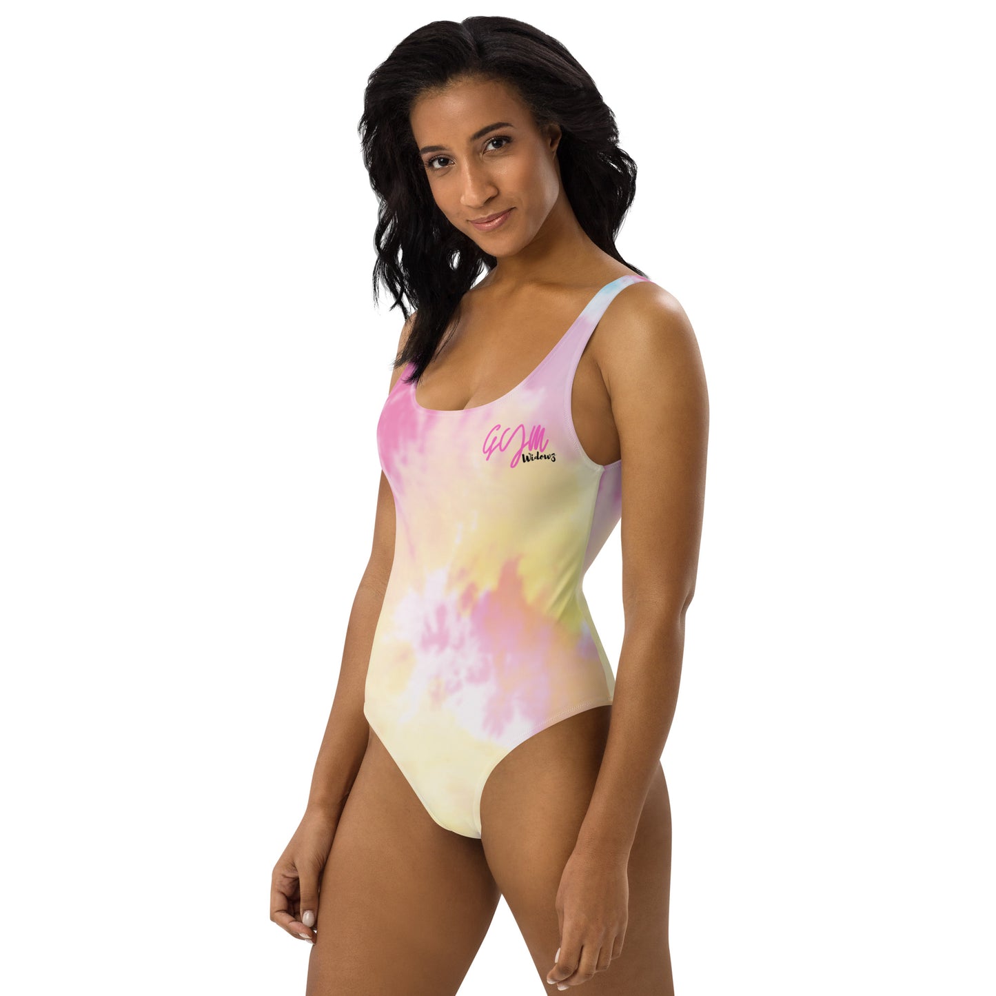 GymWidowz One-Piece Swimsuit - Light Tie Dye