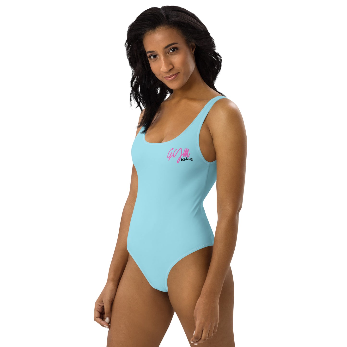 GymWidowz One-Piece Swimsuit - Light Blue