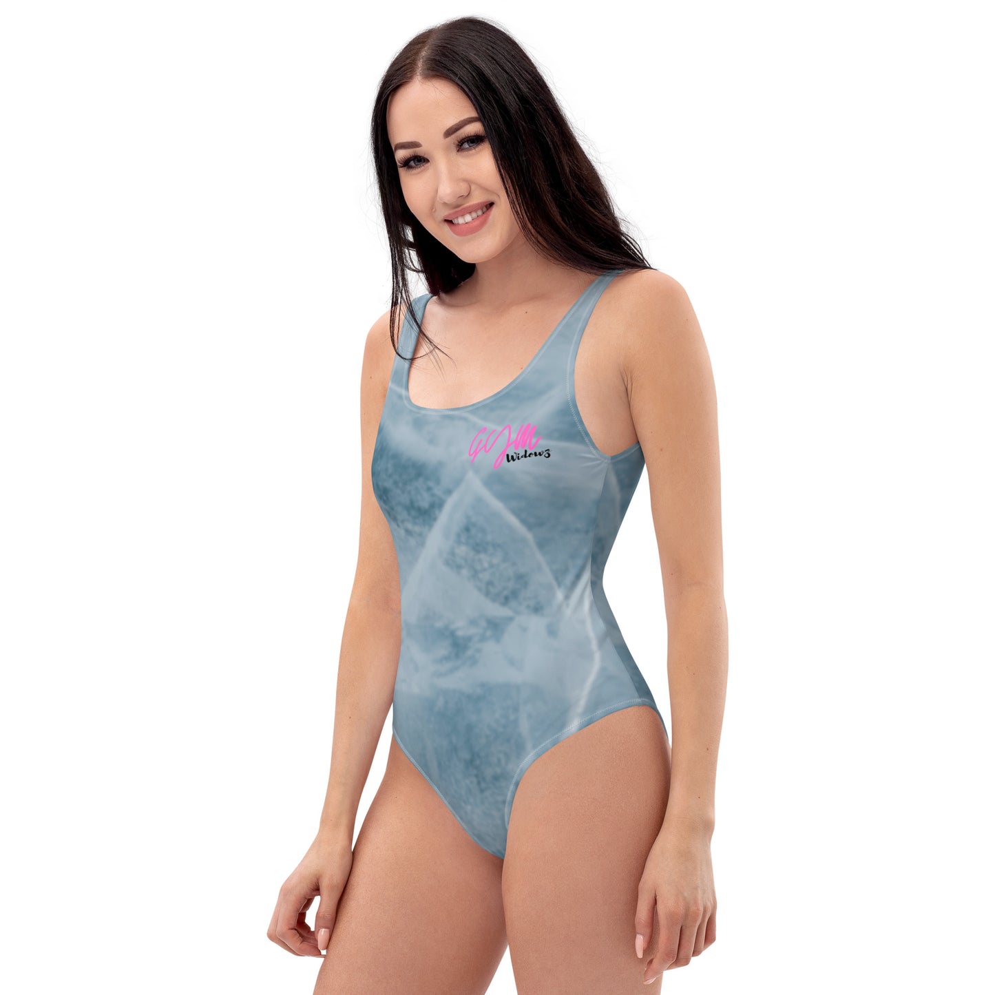 GymWidowz One-Piece Swimsuit - Cracked Ice