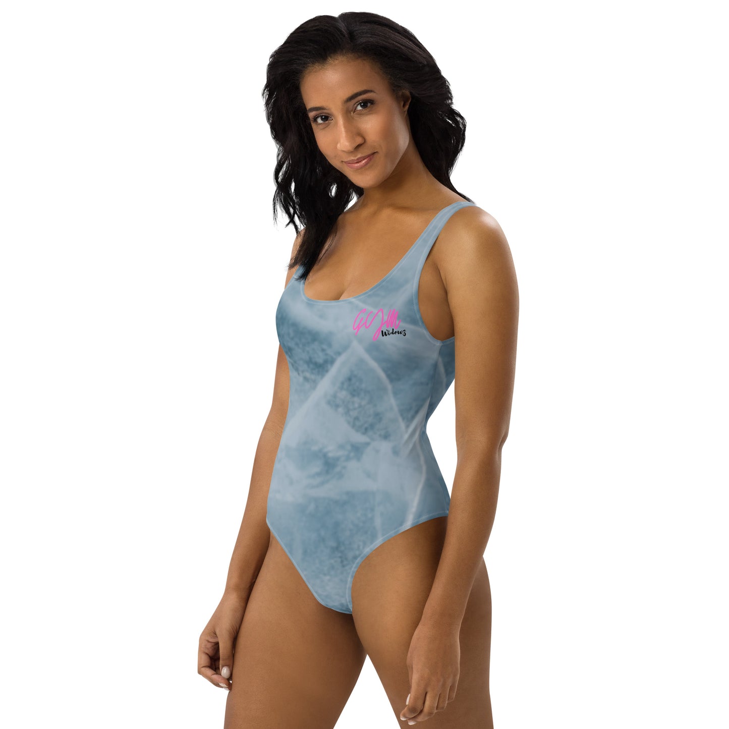 GymWidowz One-Piece Swimsuit - Cracked Ice