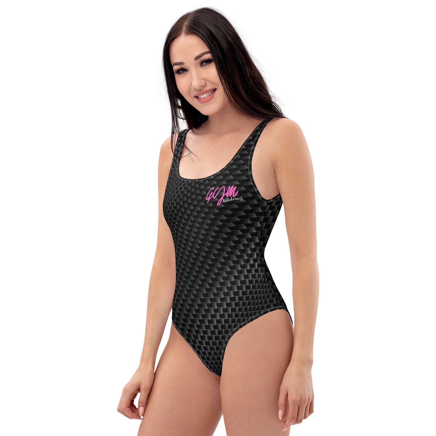 GymWidowz One-Piece Swimsuit - Carbon Fibre