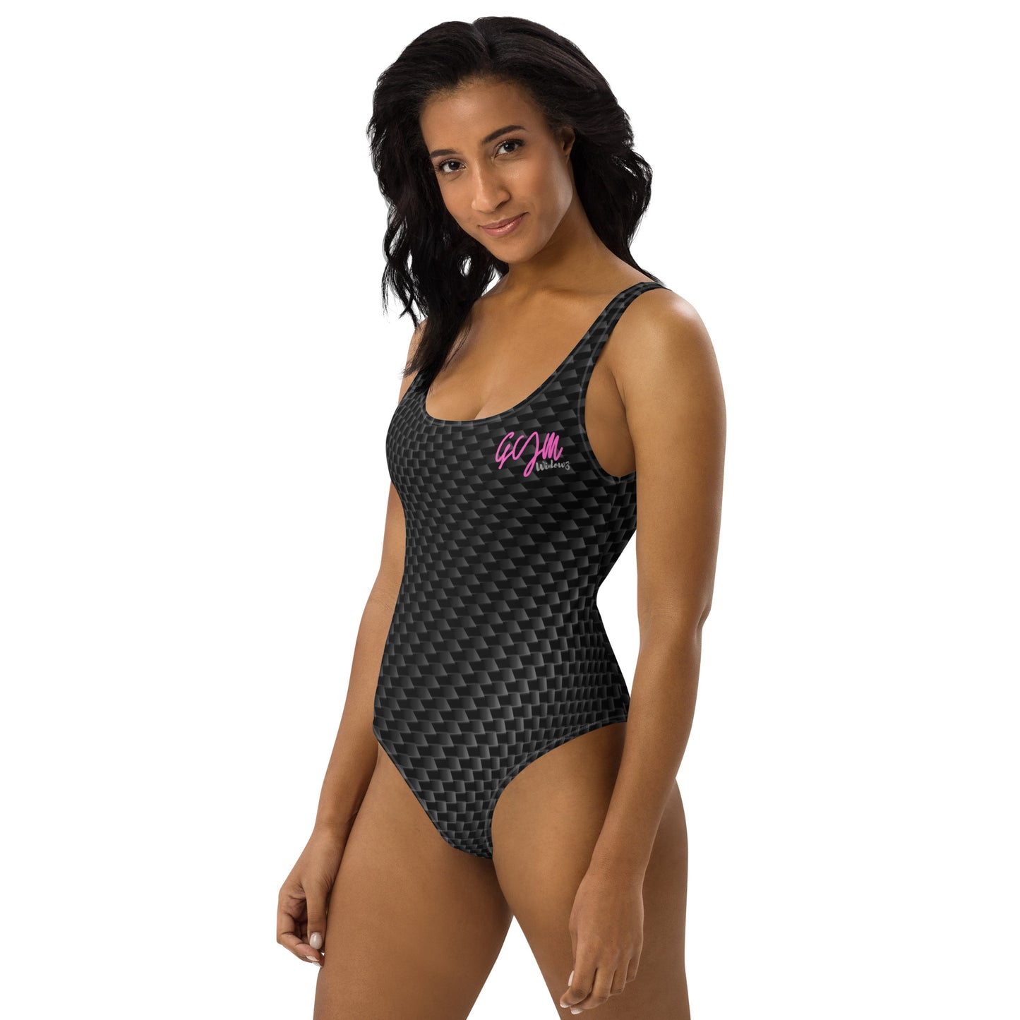 GymWidowz One-Piece Swimsuit - Carbon Fibre