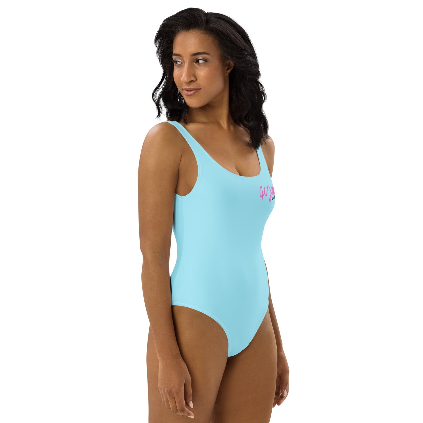 GymWidowz One-Piece Swimsuit - Light Blue