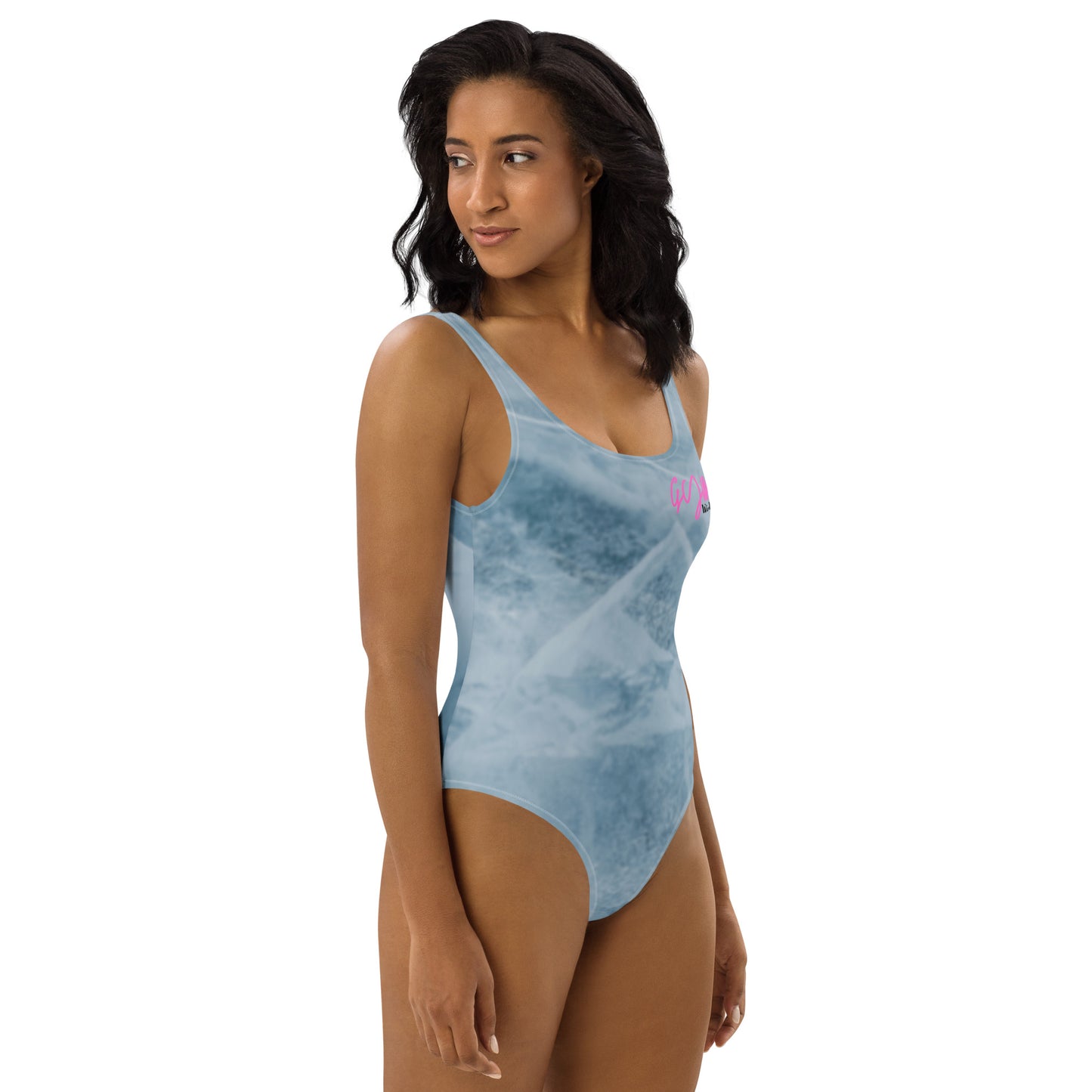 GymWidowz One-Piece Swimsuit - Cracked Ice