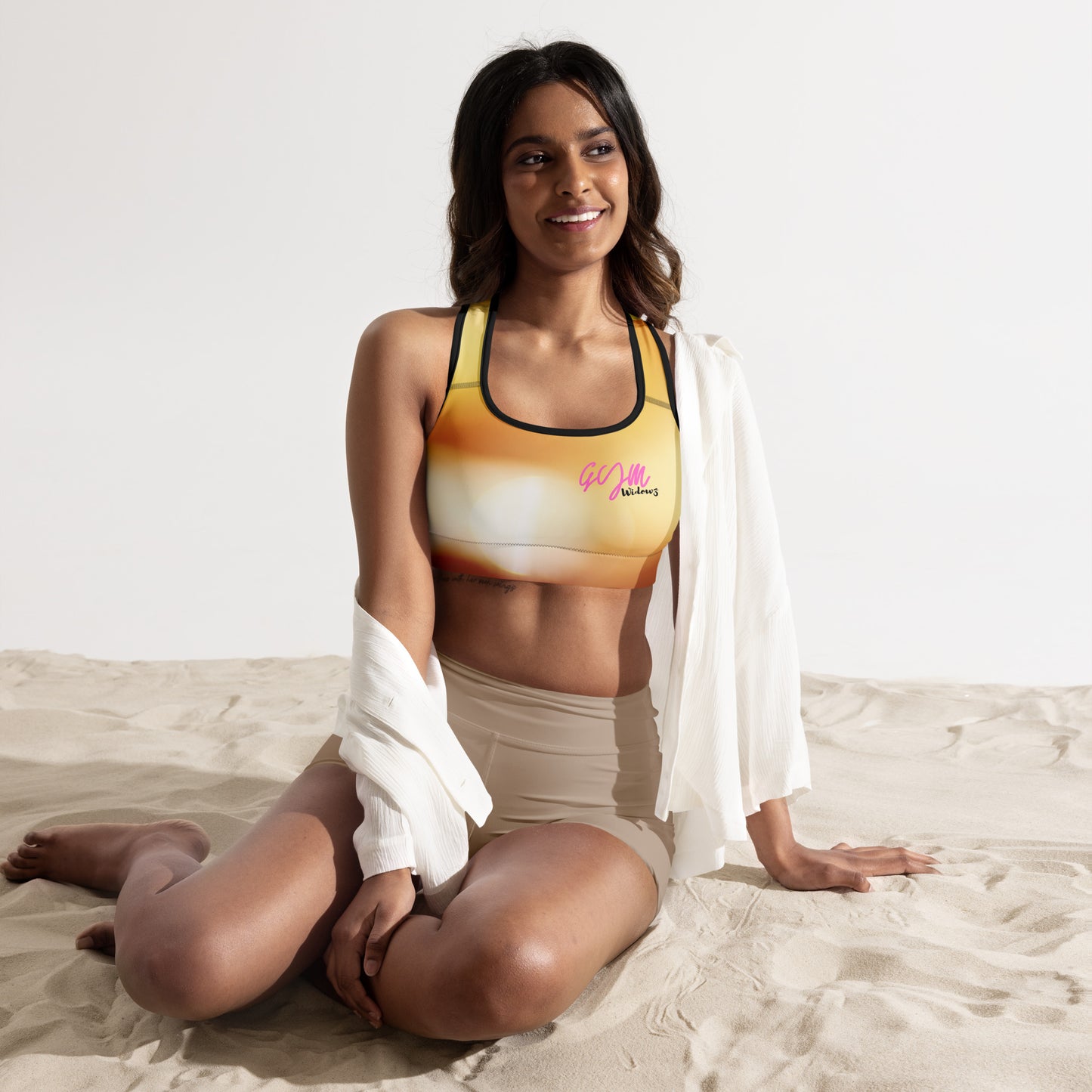 GymWidowz Padded Sports Bra - Morning Sunrise