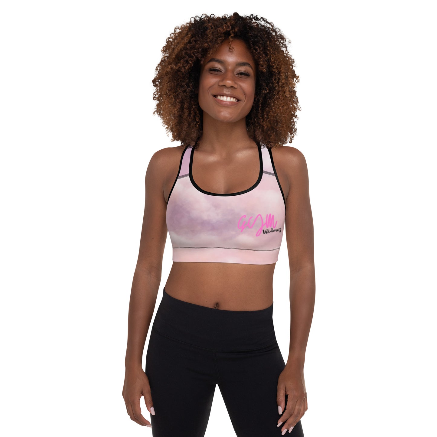 GymWidowz Padded Sports Bra - Clouds