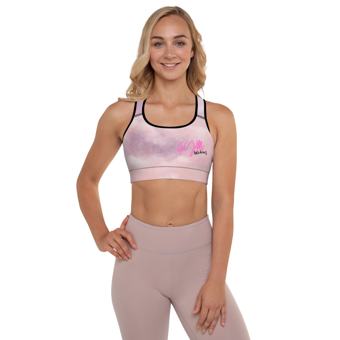 GymWidowz Padded Sports Bra - Clouds