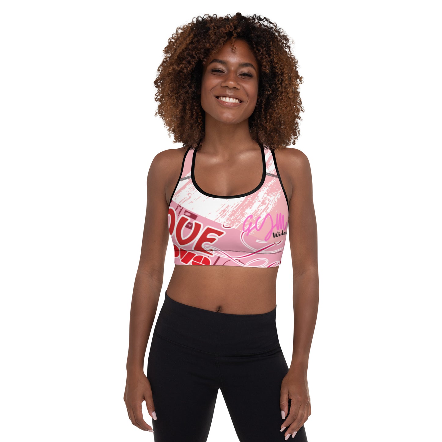 GymWidowz Padded Sports Bra - Love Collection