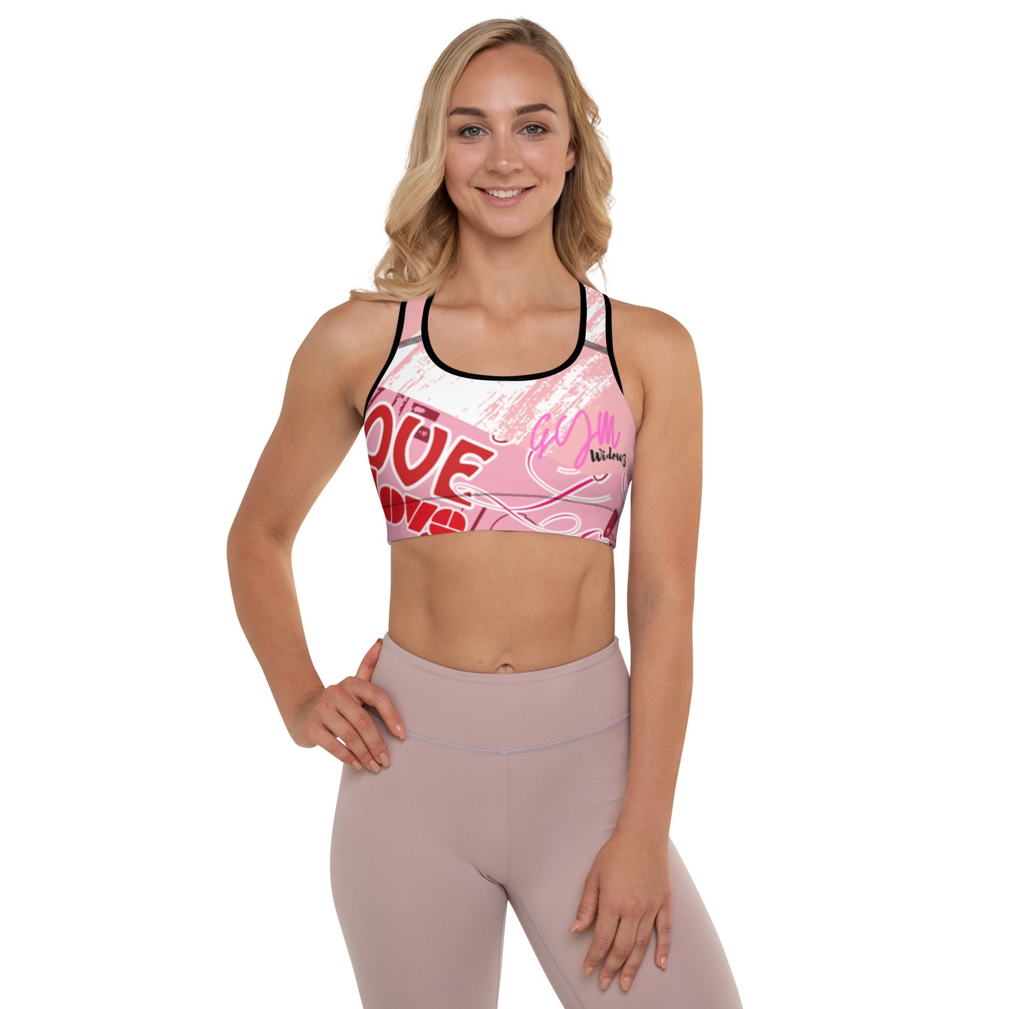 GymWidowz Padded Sports Bra - Love Collection